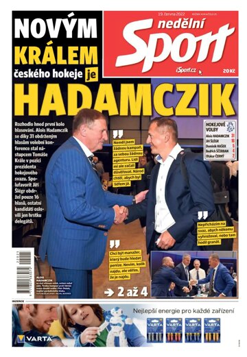 Obálka e-magazínu Nedělní Sport 19.6.2022