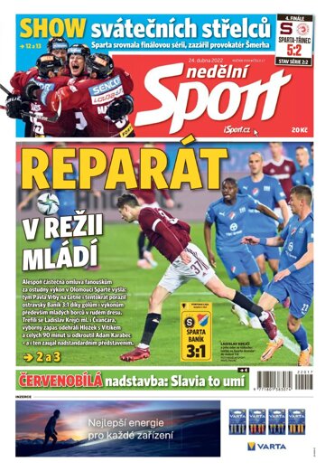 Obálka e-magazínu Nedělní Sport 24.4.2022