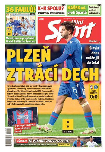 Obálka e-magazínu Nedělní Sport 7.11.2021