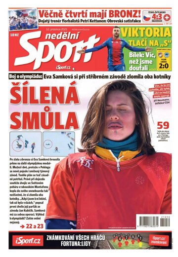Obálka e-magazínu Nedělní Sport 12.12.2021