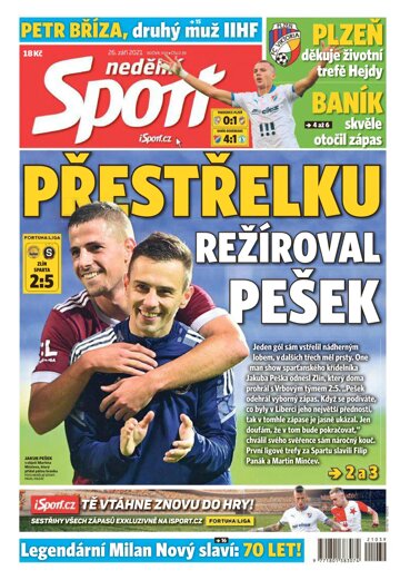 Obálka e-magazínu Nedělní Sport 26.9.2021