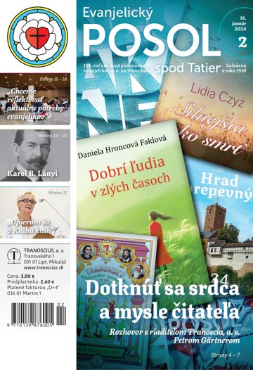 Obálka e-magazínu Evanjelický posol spod Tatier 2/2024