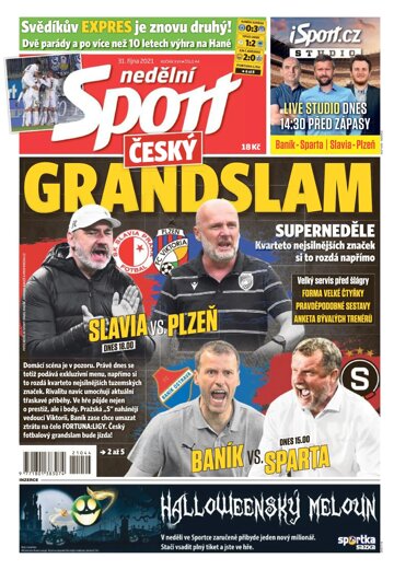 Obálka e-magazínu Nedělní Sport 31.10.2021