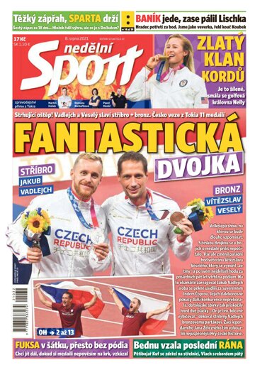 Obálka e-magazínu Nedělní Sport 8.8.2021
