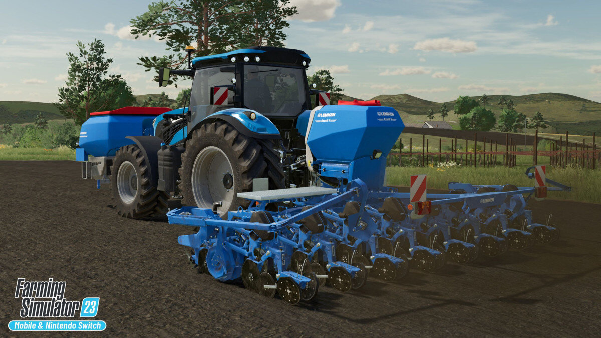 Farming Simulator 23 ukazuje různorodé stroje, včetně Zetoru