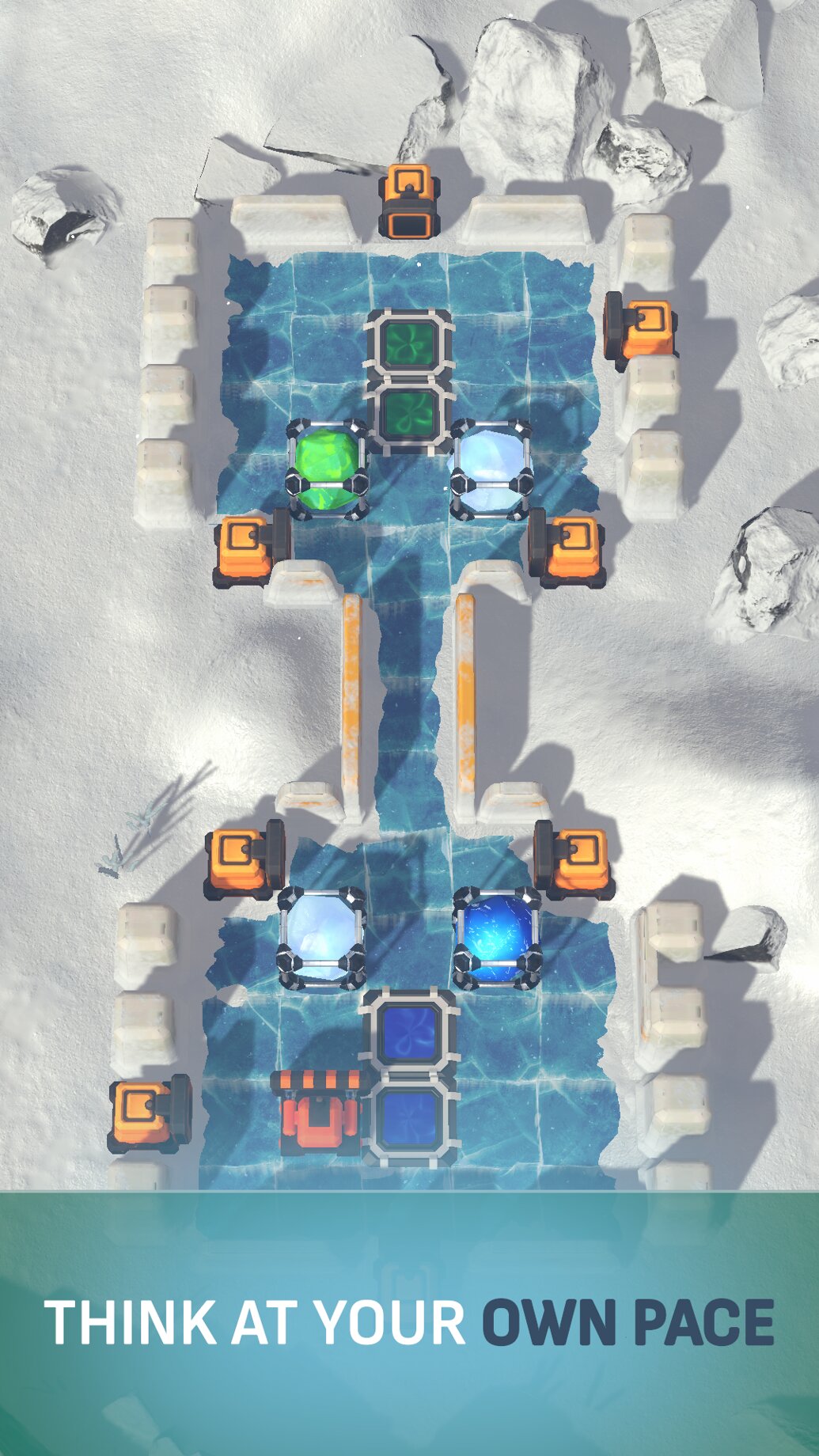 Ice Bot je logická hra bez časomíry a dalších rušivých elementů