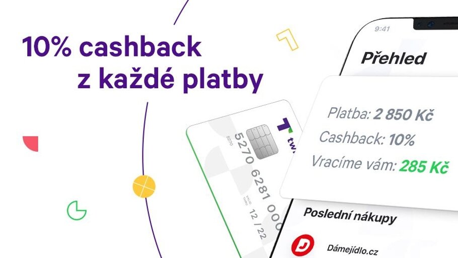 Plaťte s Twisto a dostanete 10 % zpět z každé platby kartou!