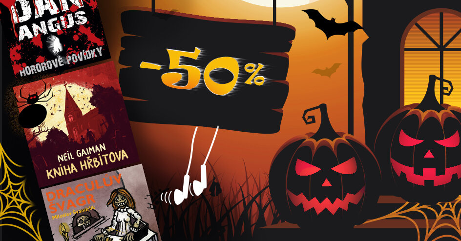 Švandrlík, Gaiman i Opatřil.  Připravte se na Halloween se 4 hororovými audioknihami se slevou 50 %