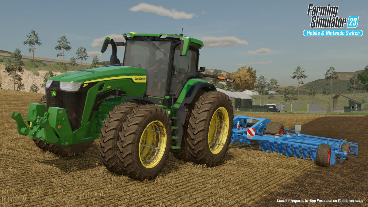 Farming Simulator 23 ukazuje různorodé stroje, včetně Zetoru