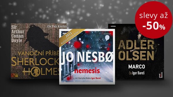 Saturnin, Sherlock a Harry Hole Ponořte se do zimního výběru audioknih se slevou až 50 %