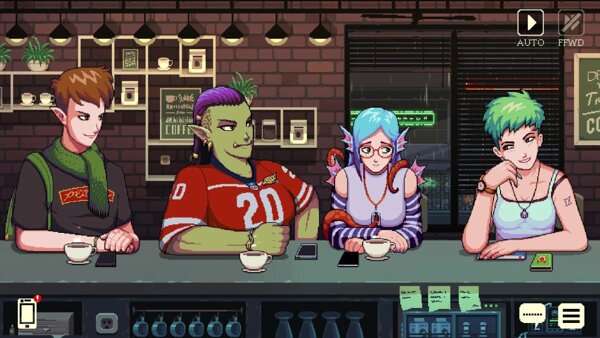 Kavárna Coffee Talk s fantasy postavami se otevře i na mobilech