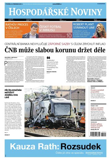 Obálka e-magazínu Hospodářské noviny 141 - 23.7.2015
