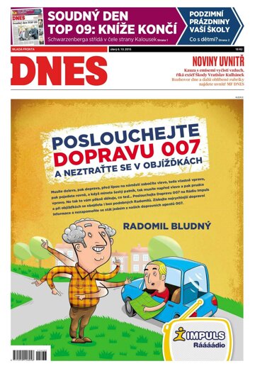 Obálka e-magazínu MF Dnes 6.10.2015