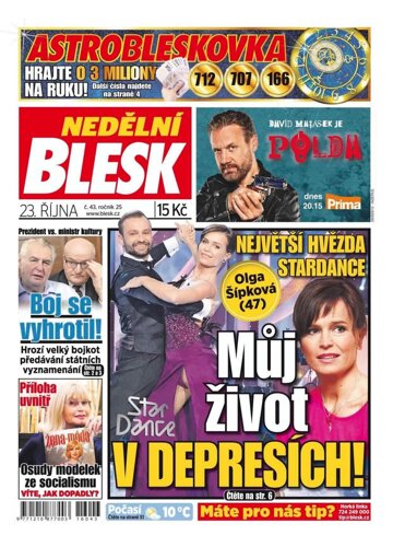 Obálka e-magazínu Nedělní Blesk 23.10.2016