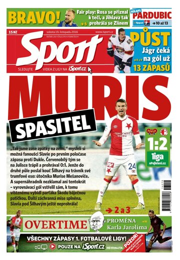 Obálka e-magazínu Sport 19.11.2016