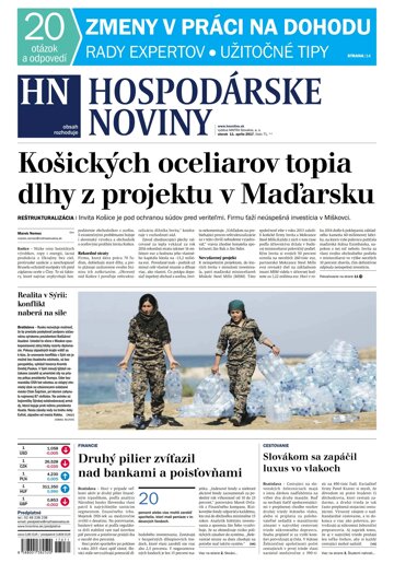 Obálka e-magazínu Hospodárske noviny 11.04.2017