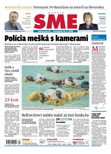 Obálka e-magazínu SME 24.9.2018