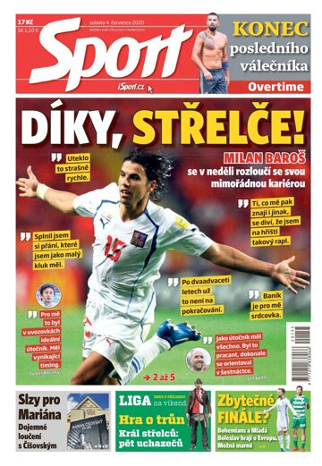 Obálka e-magazínu Sport 4.7.2020