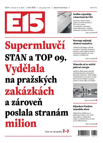 Obálka e-magazínu E15 18.8.2022