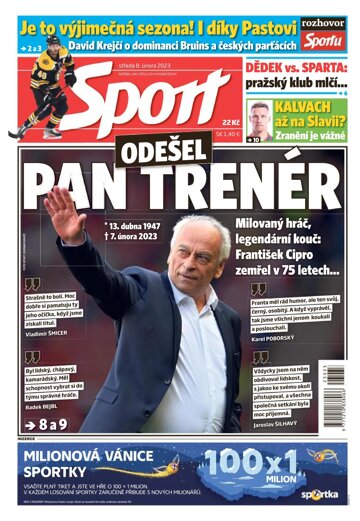 Obálka e-magazínu Sport 8.2.2023