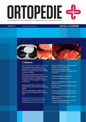 Obálka e-magazínu Ortopedie 2/2016