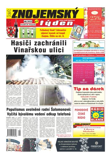 Obálka e-magazínu Znojemský týden 48/2022