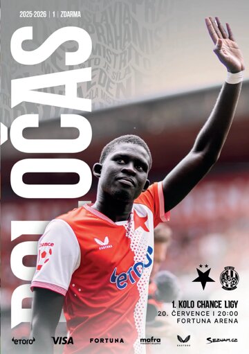 Obálka e-magazínu Poločas 26/2025č.1 Slavia – Hradec