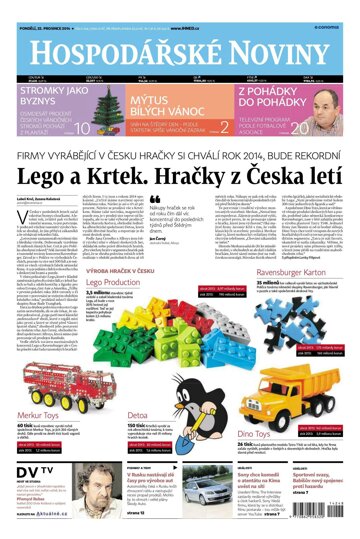 Obálka e-magazínu Hospodářské noviny 248 - 22.12.2014