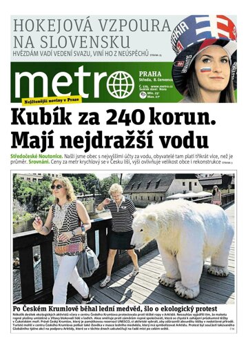 Obálka e-magazínu deník METRO 8.7.2015