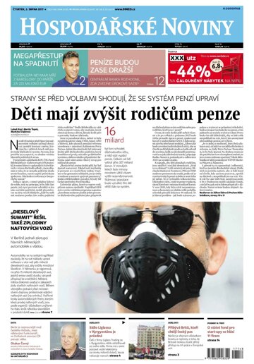 Obálka e-magazínu Hospodářské noviny 148 - 3.8.2017