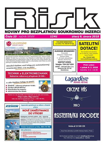 Obálka e-magazínu Risk 10/2018