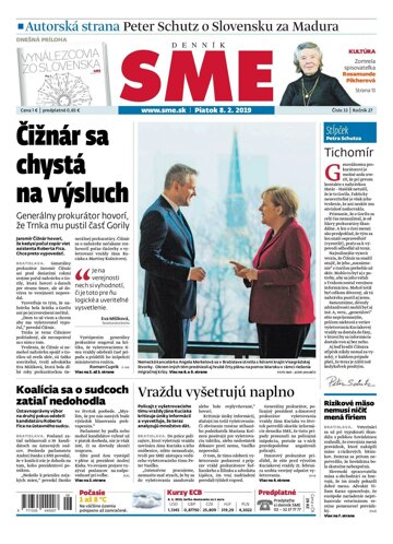 Obálka e-magazínu SME 8.2.2019