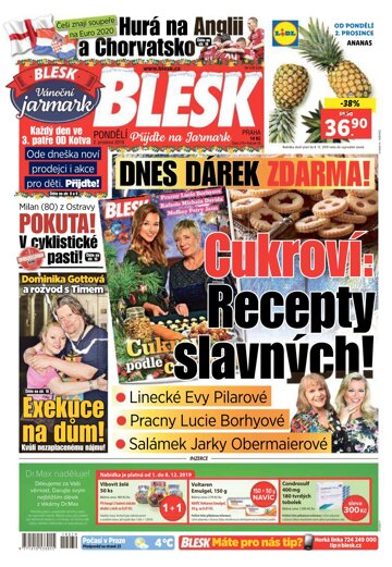 Obálka e-magazínu Blesk 2.12.2019