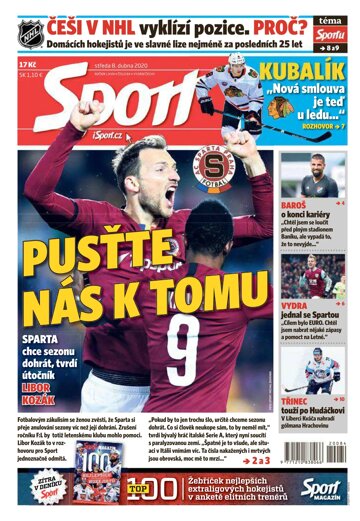 Obálka e-magazínu Sport 8.4.2020