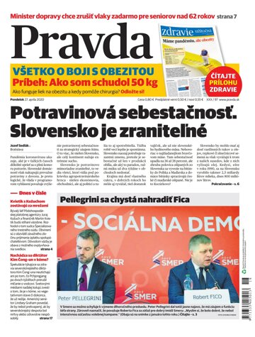 Obálka e-magazínu Pravda 27. 4. 2020