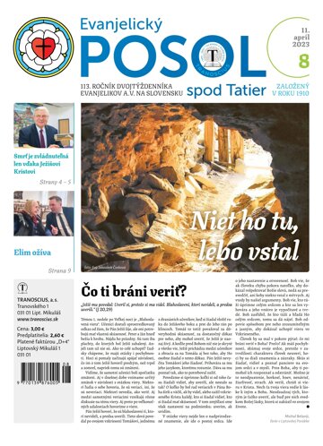 Obálka e-magazínu Evanjelický posol spod Tatier 8/2023