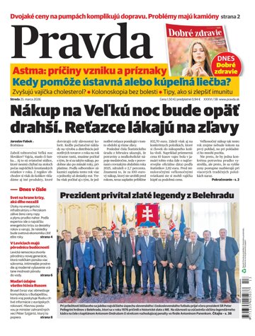 Obálka e-magazínu Pravda 25. 3. 2026