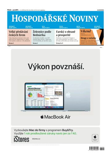 Obálka e-magazínu Hospodářské noviny 186 - 25.9.2026