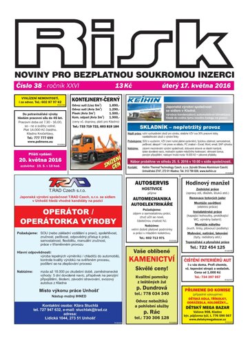 Obálka e-magazínu Risk 38/2016