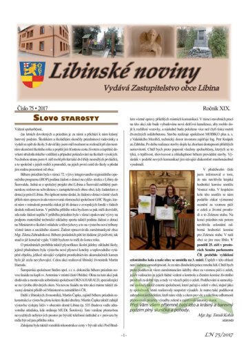 Obálka e-magazínu Libinské noviny 75/2017