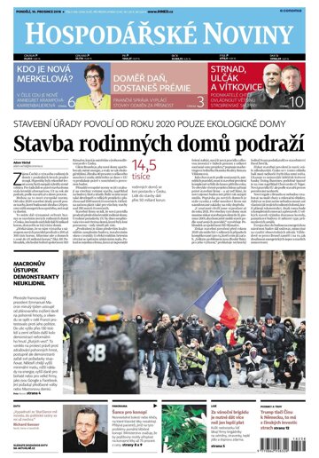 Obálka e-magazínu Hospodářské noviny 238 - 10.12.2018