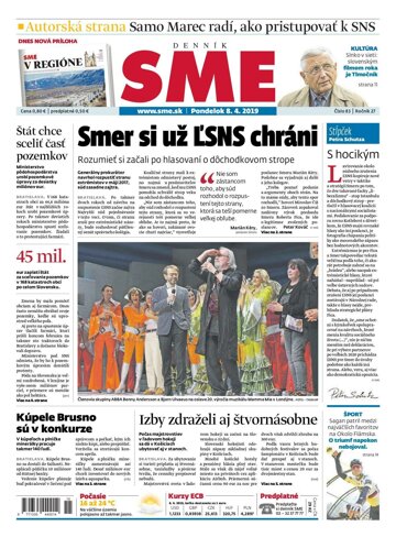 Obálka e-magazínu SME 8.4.2019