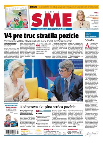 Obálka e-magazínu SME 4.7.2019