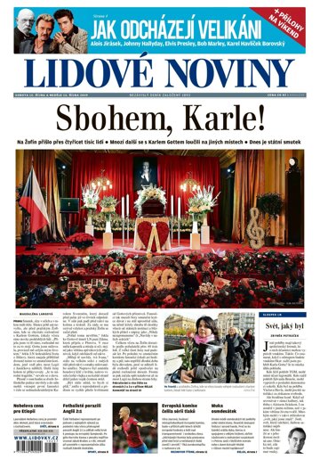Obálka e-magazínu Lidové noviny 12.10.2019