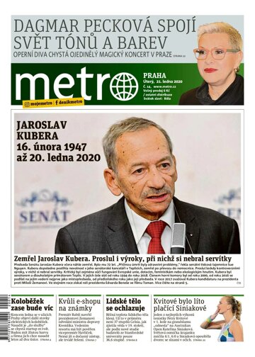 Obálka e-magazínu deník METRO 21.1.2020