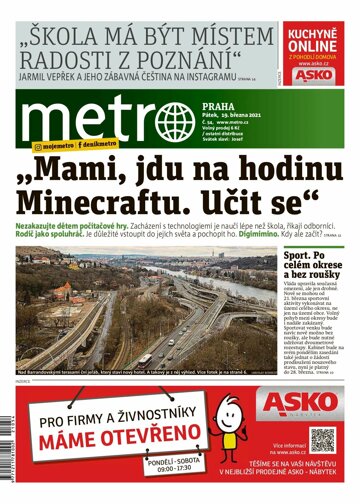 Obálka e-magazínu deník METRO 19.3.2021