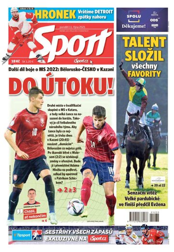 Obálka e-magazínu Sport 11.10.2021