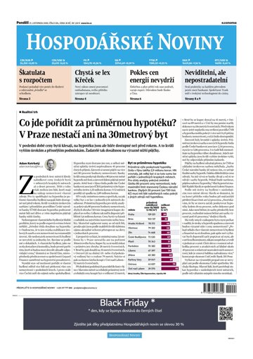 Obálka e-magazínu Hospodářské noviny 224 - 21.11.2022