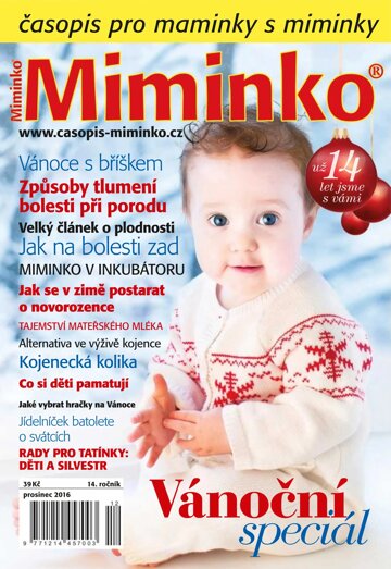Obálka e-magazínu Miminko 12/2016