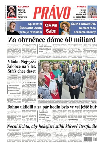 Obálka e-magazínu Deník Právo 25.5.2023